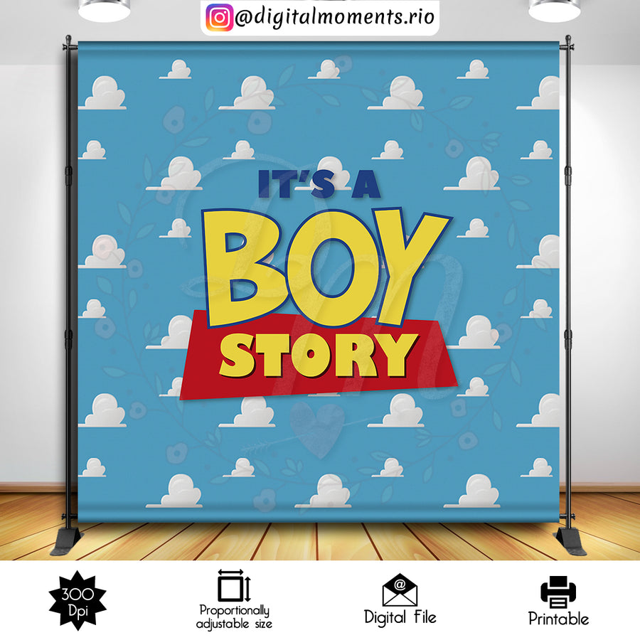 Toy Story 8x8 Digital Backdrop Design, Instant Download | Custom Digital Download for Kids Party or Event