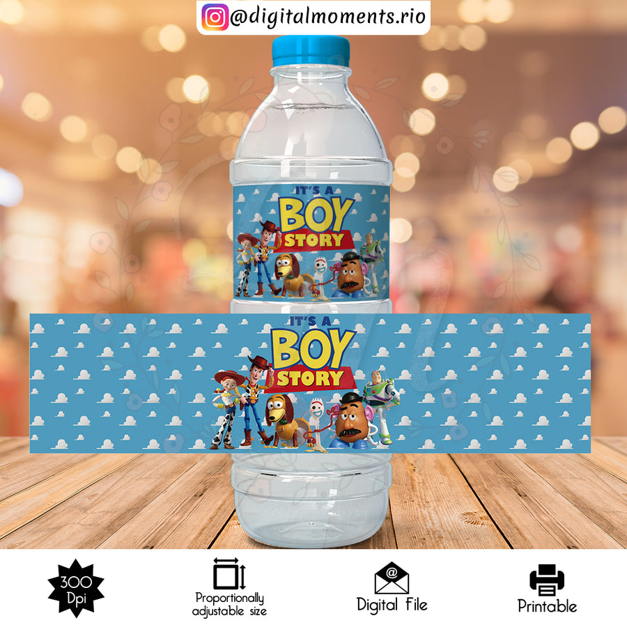 Toy Story Custom Water Bottle Label, Digital file only | Custom Digital Download for Kids Party or Event