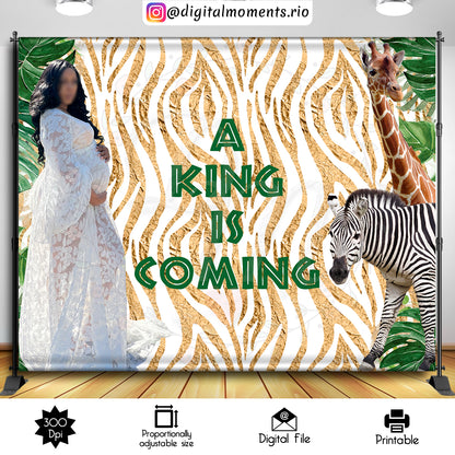 A King Is Coming 10x8, events, custom, safari, picture, 10x8, backdrop