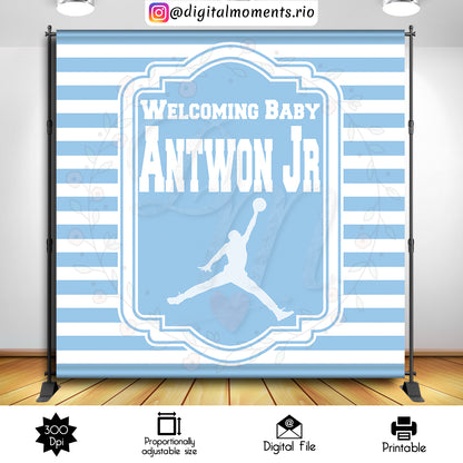 Antwon Jordan 6x6, events, custom, shower, baby, 8x8, jordan, backdrop