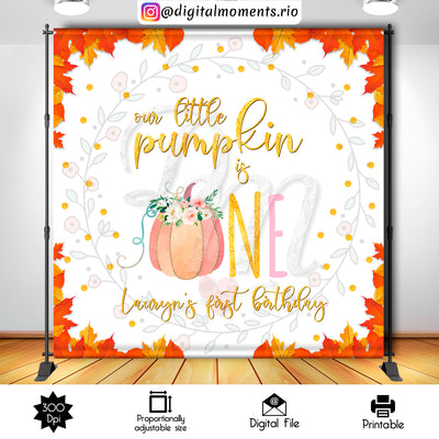 Little Pumpkin - Backdrop - Birthday
