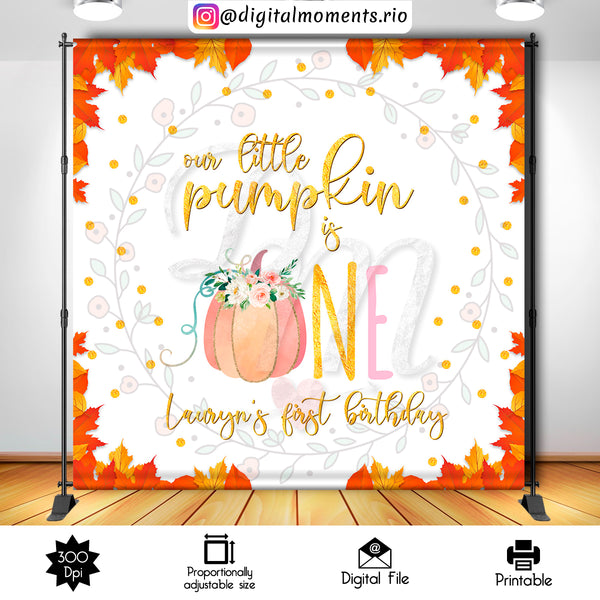 Little Pumpkin 8x8 Custom Backdrop, Custom Digital File | Digital Download for Events for Events. 8x8, arts, backdrop, backdrop-sign, celebr…