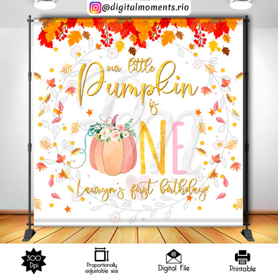 Little Pumpkin - Backdrop - Birthday