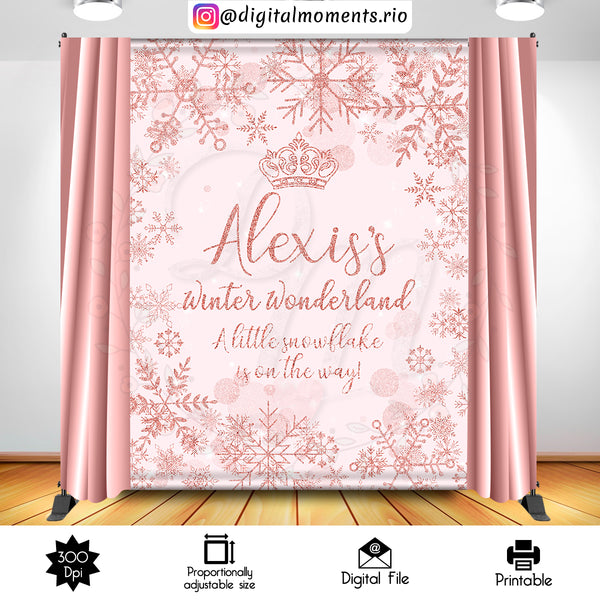 Winter Wonderland 6x8 Custom Backdrop, Custom Digital File | Digital Download for Events for Events. 6x8, arts, backdrop, backdrop-sign, cel…