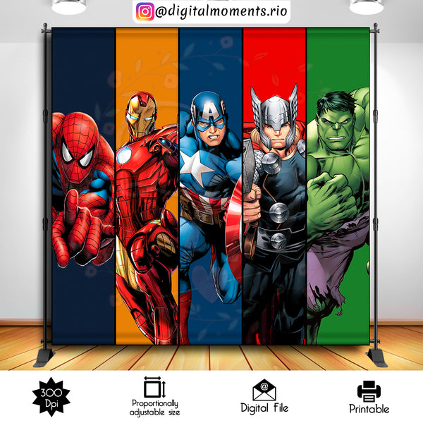 Avengers 8x8 Custom Backdrop, Custom Digital File | Digital Download for Events for Events. 8x8, arts, avengers, backdrop, backdrop-sign, ce…