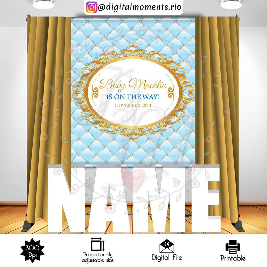 Royal 5x6 Custom Backdrop, Digital file only | Custom Digital Download for Kids Party or Event