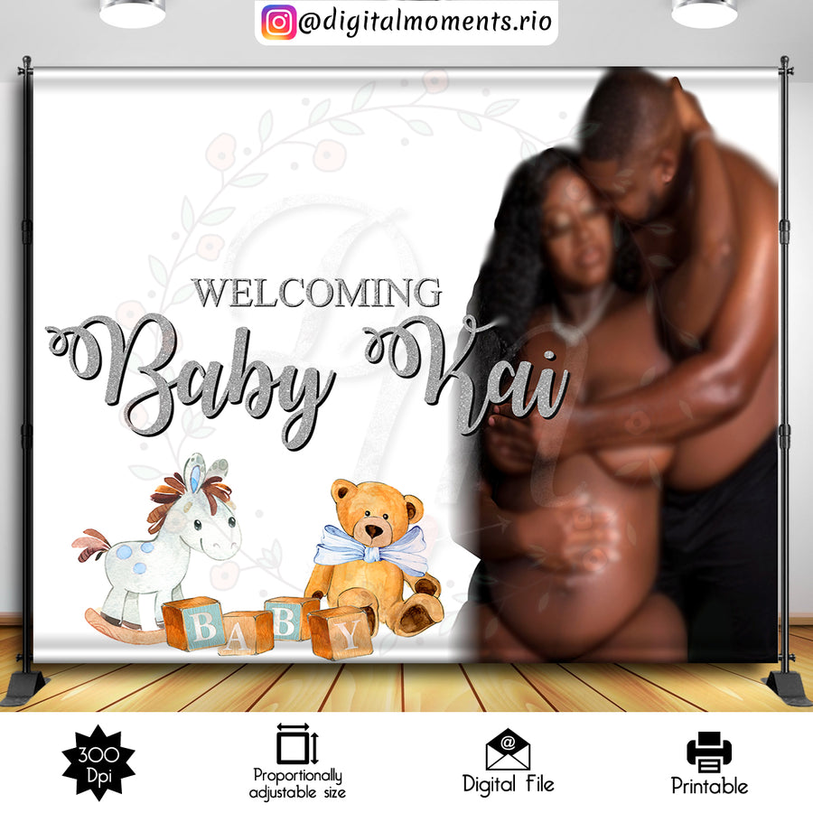 Baby toys 10x8 Custom backdrop with picture, Digital file only | Custom Digital Download for Kids Party or Event