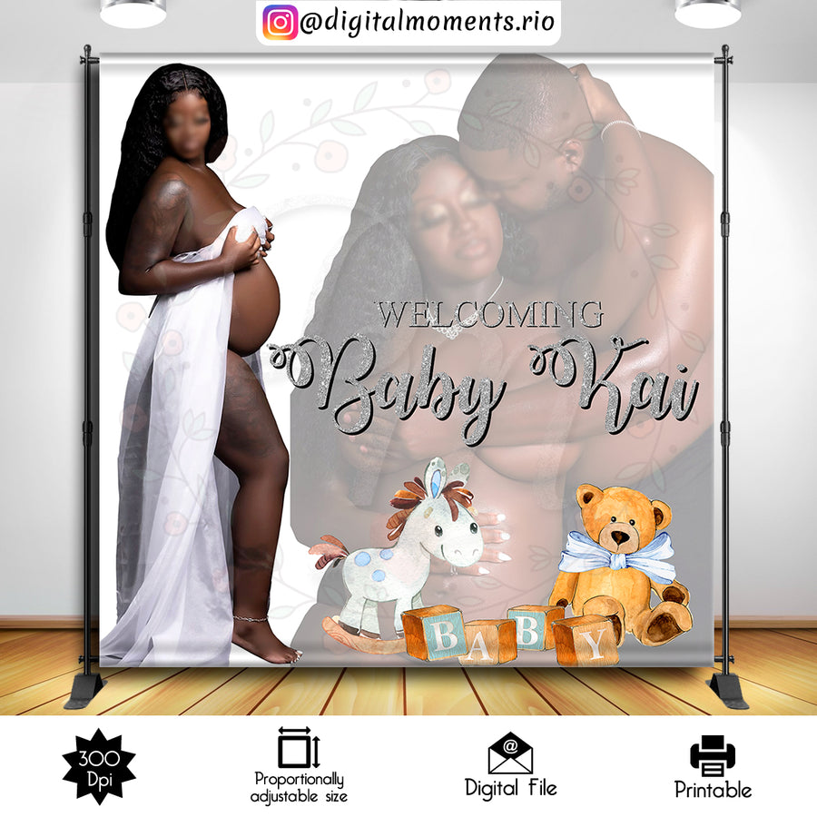 Baby toys 8x8 Custom backdrop with picture, Digital file only | Custom Digital Download for Kids Party or Event