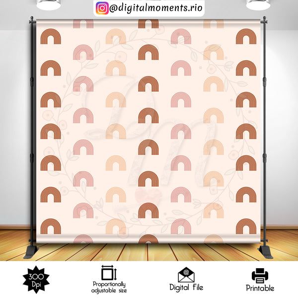 Boho Rainbow 8x8 Custom Backdrop, Custom Digital File | Digital Download for Events for Events. 8x8, arts, backdrop, backdrop-sign, boho, ce…
