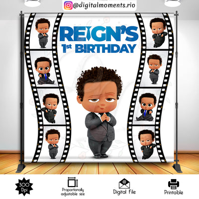 Boss Baby - Backdrop - Birthday
