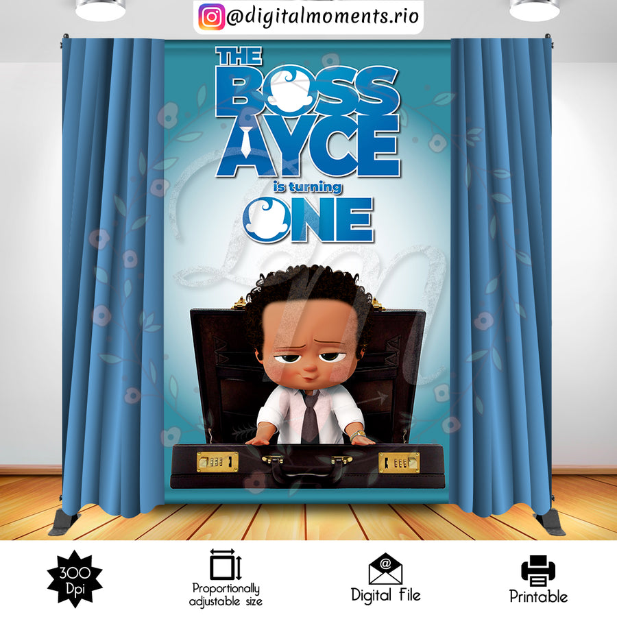 Boss Baby 5x8 Custom Backdrop, Digital file only | Custom Digital Download for Kids Party or Event