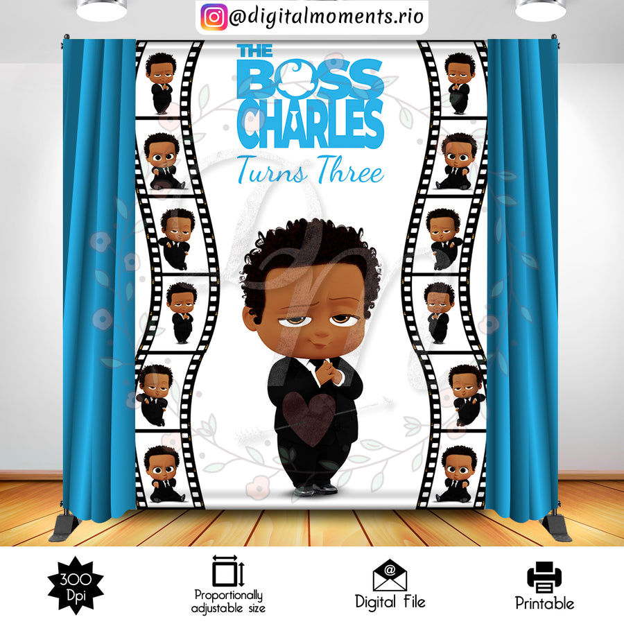 Boss Baby 6x8 Custom Backdrop, Digital file only | Custom Digital Download for Kids Party or Event