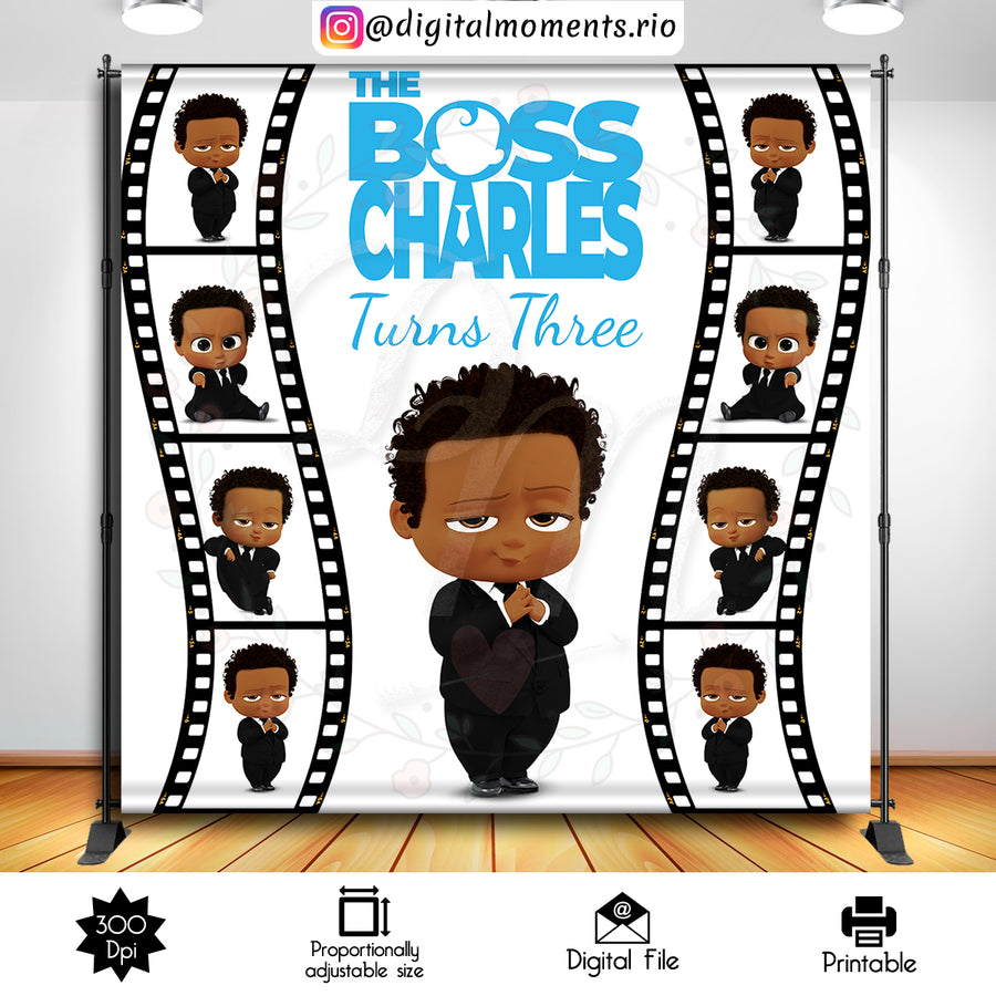 Boss Baby 8x8 Custom Backdrop, Digital file only | Custom Digital Download for Kids Party or Event