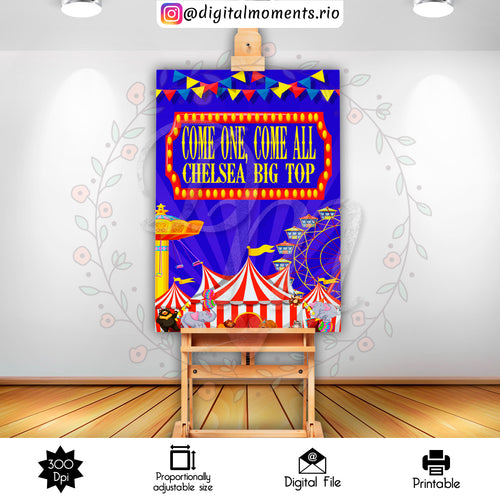 Big Top Label 2x3_5, 2x3, events, custom, sign, carnival