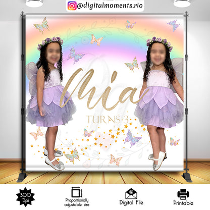 Butterflies Mia 8x8, events, buttlerflies, custom, pictures, 8x8, backdrop