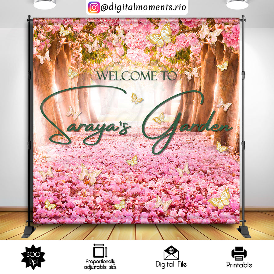 Butterflies 8x8 Custom Backdrop, Digital file only | Custom Digital Download for Kids Party or Event