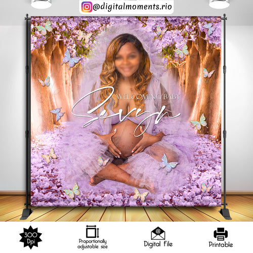 Buttlerflies 8x8 Custom Backdrop with 1 picture, Digital file only