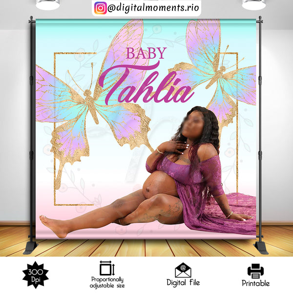 Buttlerflies 8x8 Custom Backdrop with 1 picture, Custom Digital File | Digital Download for Events for Events. 1, 8x8, arts, backdrop, backd…