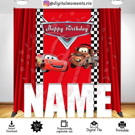 Cars 5x8 Digital Backdrop Design, Instant Download