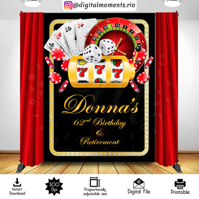 Casino - Backdrop - Birthday