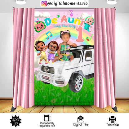 Cocomelon Deauni 5x8, events, cocomelon, custom, picture, backdrop, 5x8