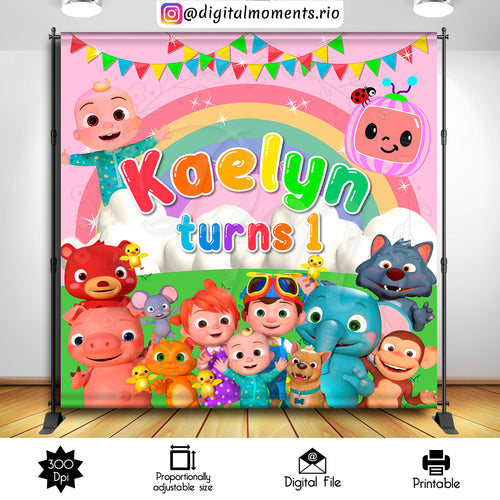 Cocomelon Kaelyn 8x8, events, cocomelon, custom, 8x8, backdrop