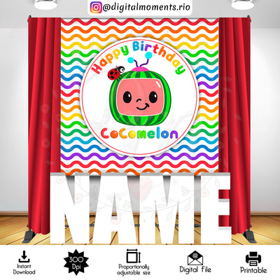 Cocomelon - Backdrop - Party - Instant Download