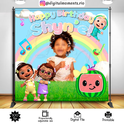 Cocomelon - Backdrop - Birthday