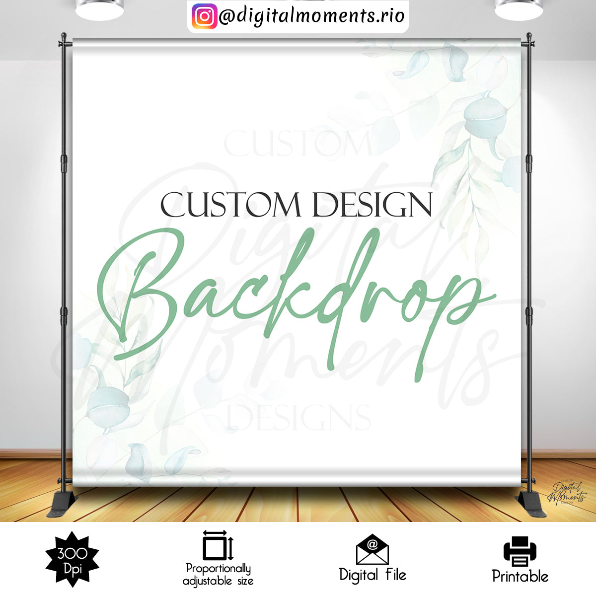 Diseño de fondo personalizado para eventos - Archivo digital