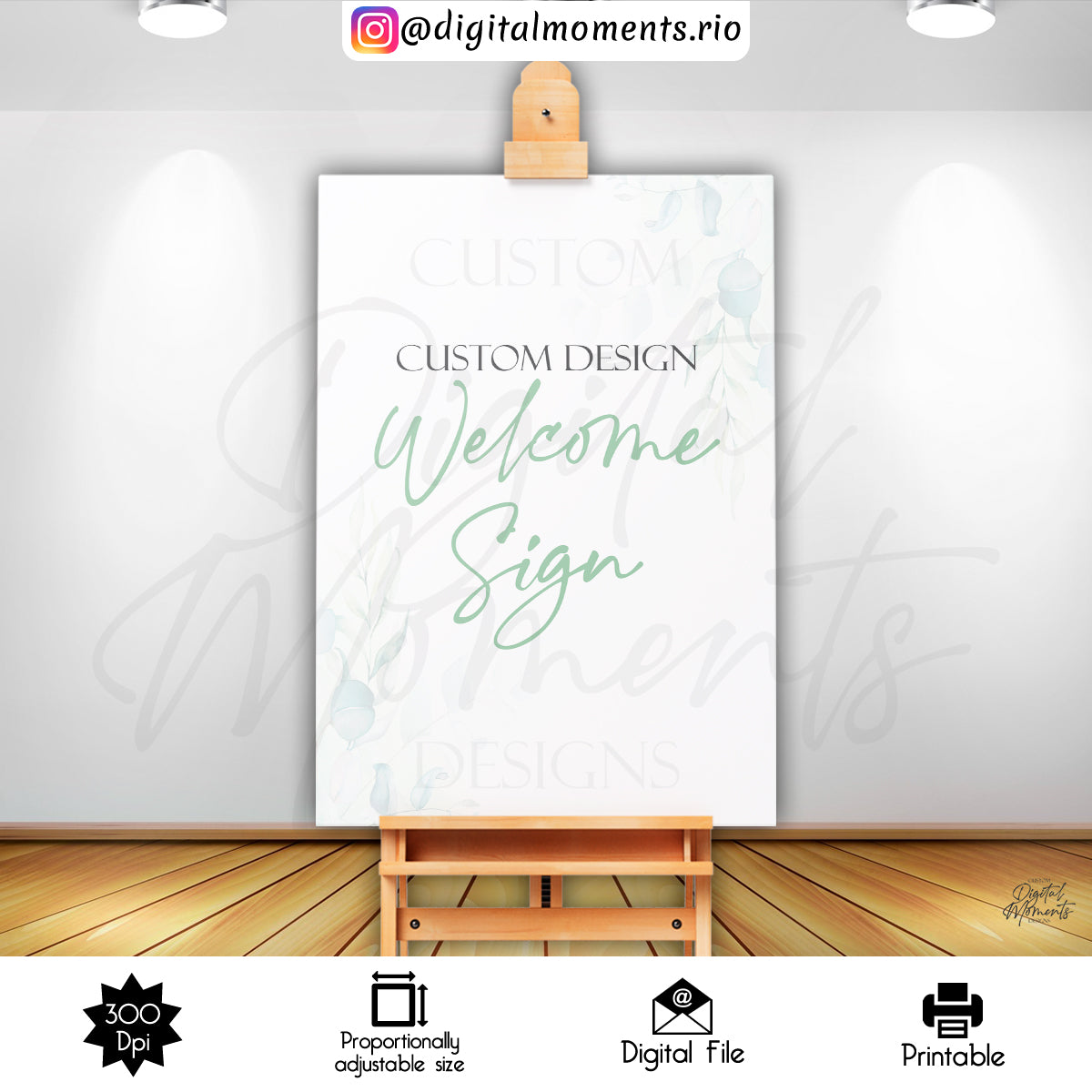 Custom Welcome Sign Design for Events - Digital File – Digital Moments Rio