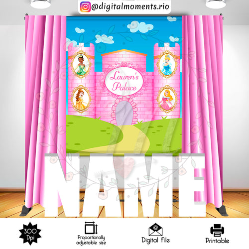 Castle 5x6, events, 5x6, custom, castle, princess, backdrop