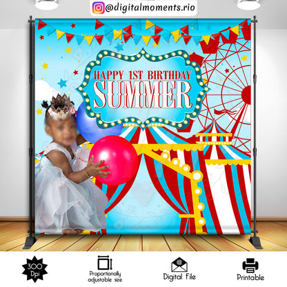 Circus Summer 8x8, events, custom, picture, 8x8, backdrop, carnival