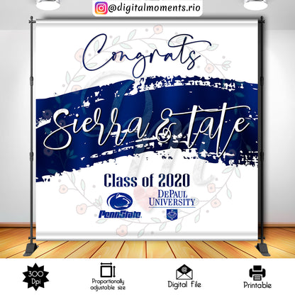 Class Of 2020   8x8, events, custom, graduation, 8x8, backdrop