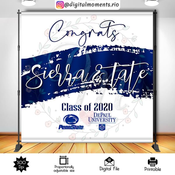 Graduation 8x8 Custom backdrop, Custom Digital File | Digital Download for Events for Events. 8x8, arts, backdrop, backdrop-sign, celebratio…