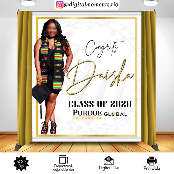 Graduation 6x7 Custom Backdrop with 1 picture, Custom Digital File | Digital Download for Events for Events. 1, 6x7, arts, backdrop, backdro…