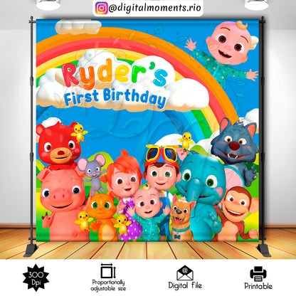 Cocomelon 5x6, events, cocomelon, custom, 8x8, backdrop