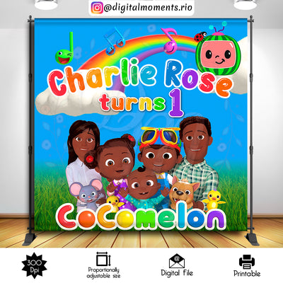 Cocomelon - Backdrop - Birthday