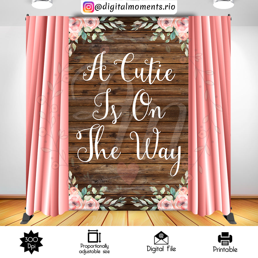 Floral 5x8 Custom Backdrop, Digital file only | Custom Digital Download for Kids Party or Event