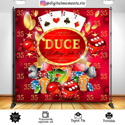 Casino - Backdrop - Birthday