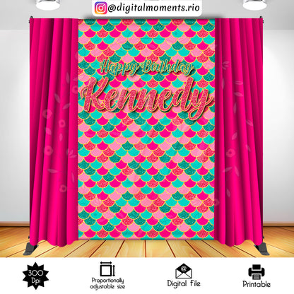 Divadollz 5x8, events, custom, mermaid, backdrop, 5x8