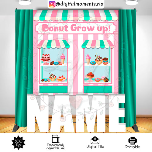 Donnut 6x6, donut, events, grow, custom, backdrop, 6x6