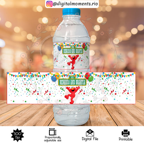 Elmo Label 8_35x2_08, events, elmo, bottle, custom, label, water