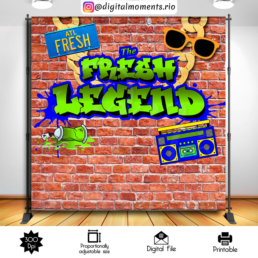 Fresh Prince 8x8 Custom Backdrop, Digital file only | Custom Digital Download for Kids Party or Event