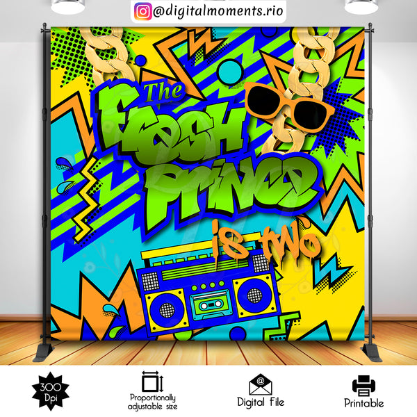 Fresh Prince 8x8 Custom Backdrop, Digital file only | Custom Digital Download for Kids Party or Event