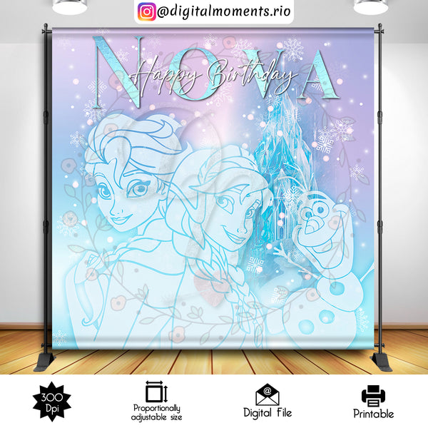 Frozen 8x8 custom backdrop, Custom Digital File | Digital Download for Events for Events. 8x8, arts, backdrop, backdrop-sign, celebration, c…