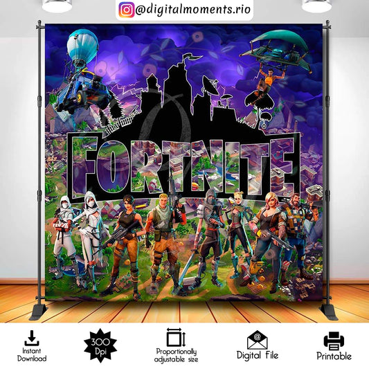 Fortnite 8x8 Digital Backdrop Design,  Instant Download