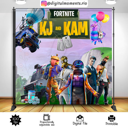 Fondo personalizado Fortnite 8x8, solo archivo digital