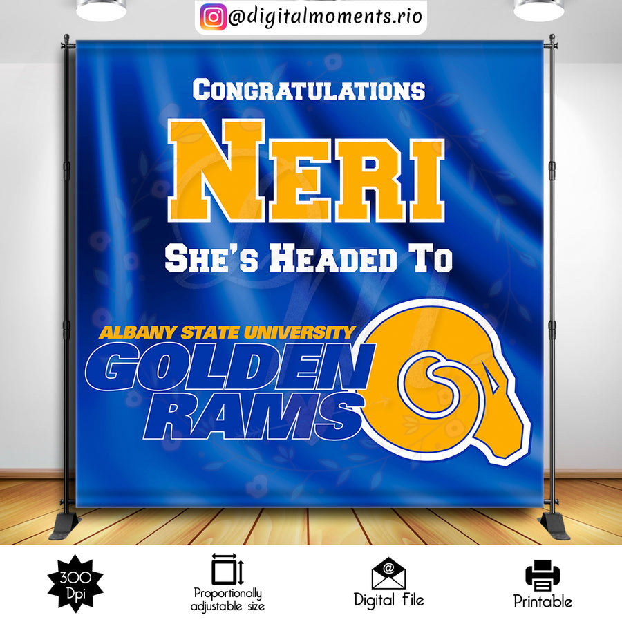 Graduation 8x8 Custom Backdrop, Digital file only | Custom Digital Download for Kids Party or Event