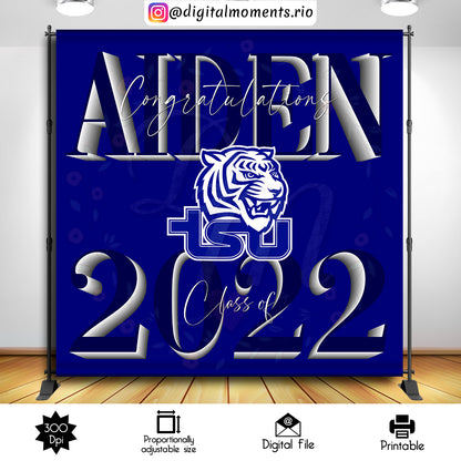 Graduation Tennessee Aiden 8x8, events, custom, graduation, 8x8, backdrop