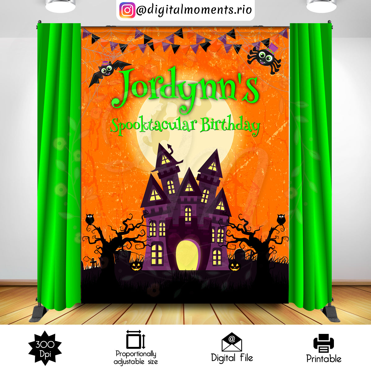 Fondo personalizado de Halloween 6x8, solo archivo digital